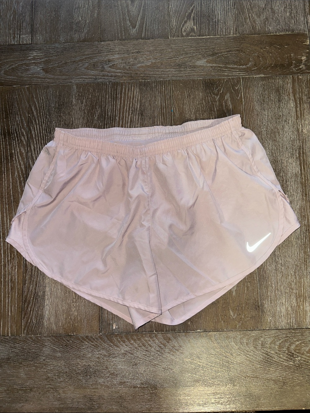 Nike Dri-FIT Running Shorts Women’s Large Pink Lined Athletic Workout Activewear